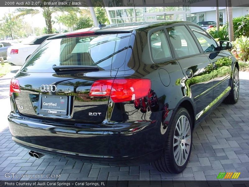 Brilliant Black / Black 2008 Audi A3 2.0T