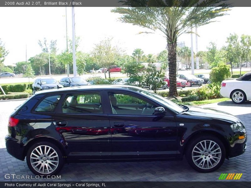 Brilliant Black / Black 2008 Audi A3 2.0T