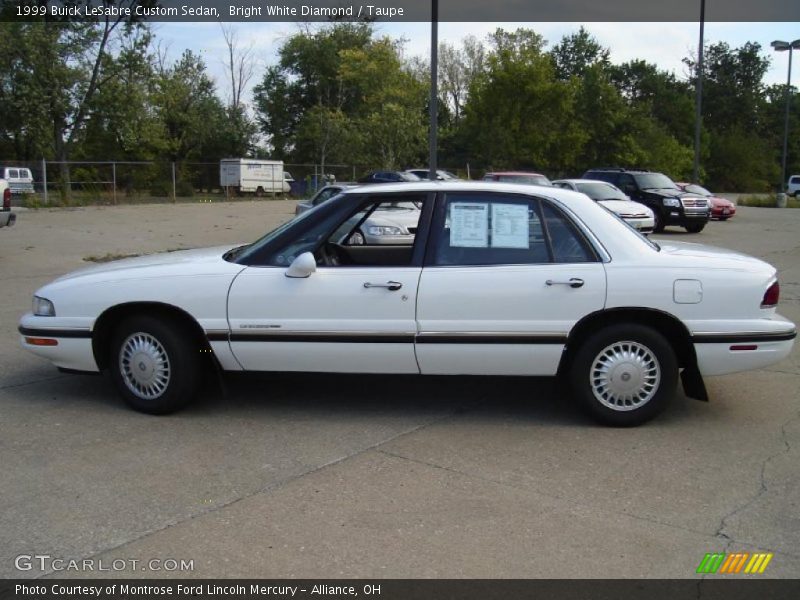 Bright White Diamond / Taupe 1999 Buick LeSabre Custom Sedan