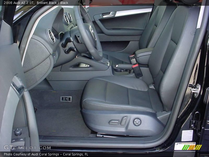 Brilliant Black / Black 2008 Audi A3 2.0T