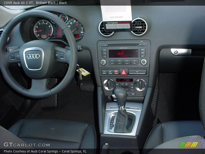 Brilliant Black / Black 2008 Audi A3 2.0T