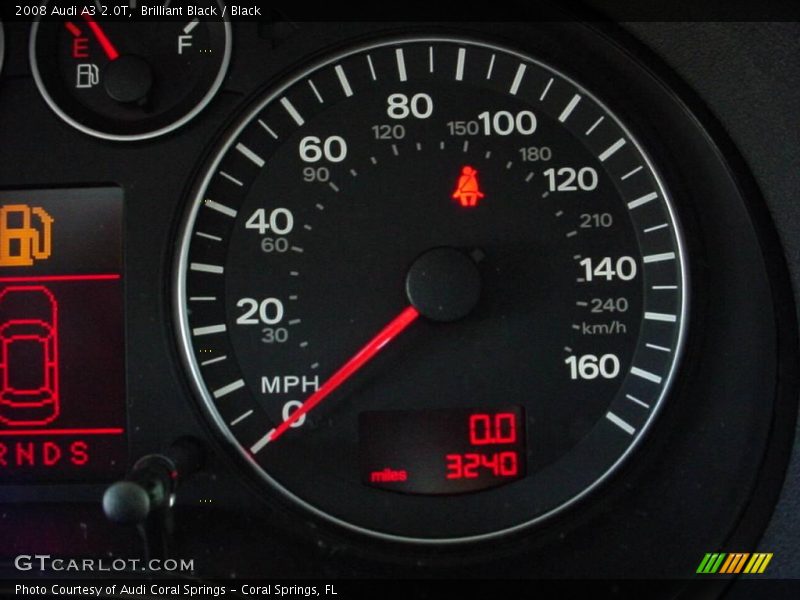 Brilliant Black / Black 2008 Audi A3 2.0T