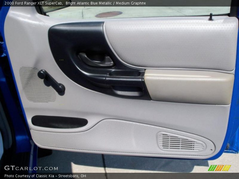 Bright Atlantic Blue Metallic / Medium Graphite 2000 Ford Ranger XLT SuperCab