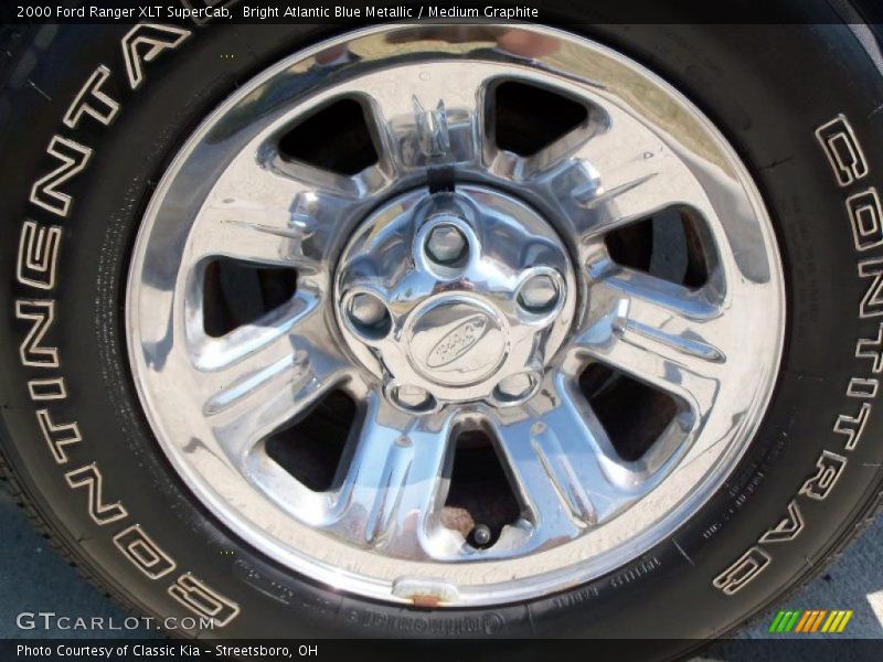 Bright Atlantic Blue Metallic / Medium Graphite 2000 Ford Ranger XLT SuperCab