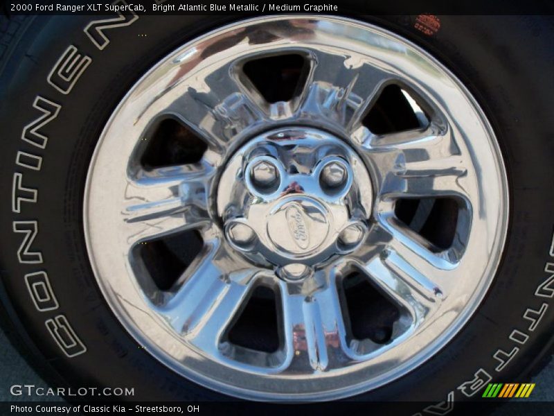 Bright Atlantic Blue Metallic / Medium Graphite 2000 Ford Ranger XLT SuperCab