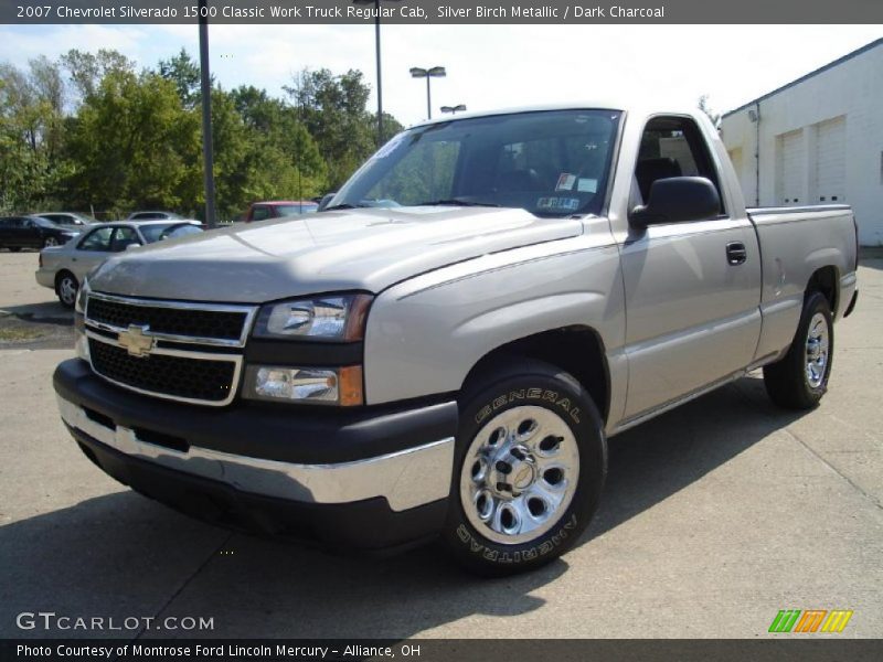 Silver Birch Metallic / Dark Charcoal 2007 Chevrolet Silverado 1500 Classic Work Truck Regular Cab