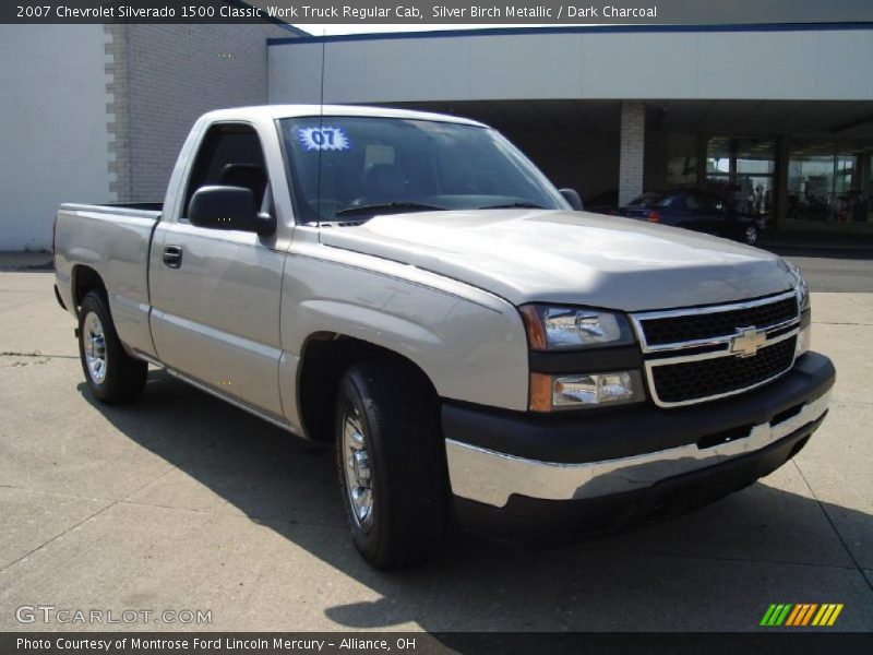 Silver Birch Metallic / Dark Charcoal 2007 Chevrolet Silverado 1500 Classic Work Truck Regular Cab