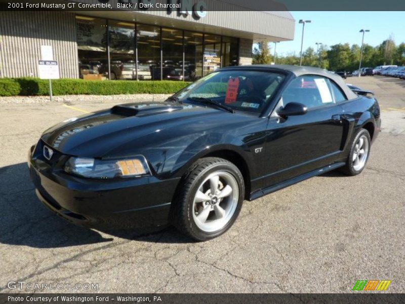 Black / Dark Charcoal 2001 Ford Mustang GT Convertible