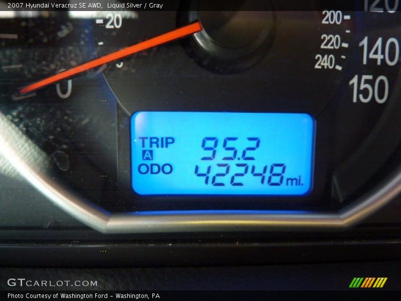 Liquid Silver / Gray 2007 Hyundai Veracruz SE AWD