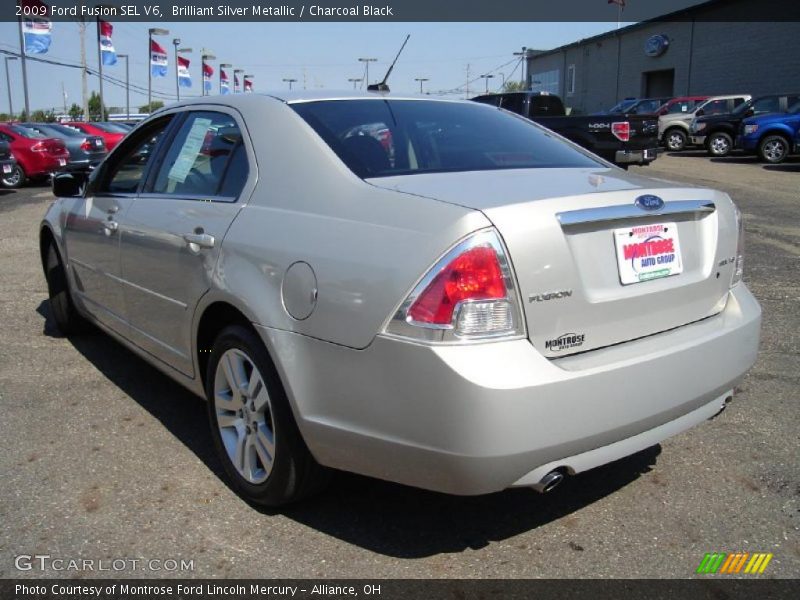 Brilliant Silver Metallic / Charcoal Black 2009 Ford Fusion SEL V6