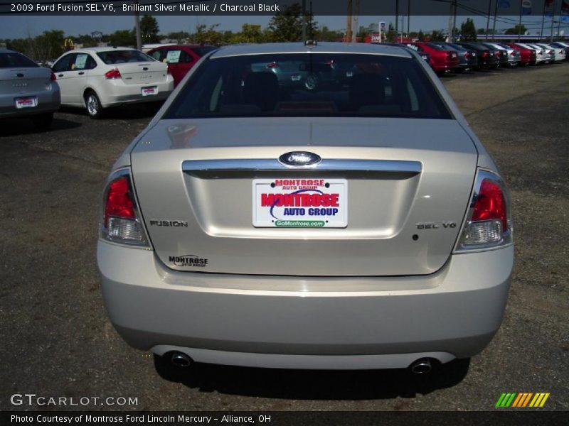 Brilliant Silver Metallic / Charcoal Black 2009 Ford Fusion SEL V6