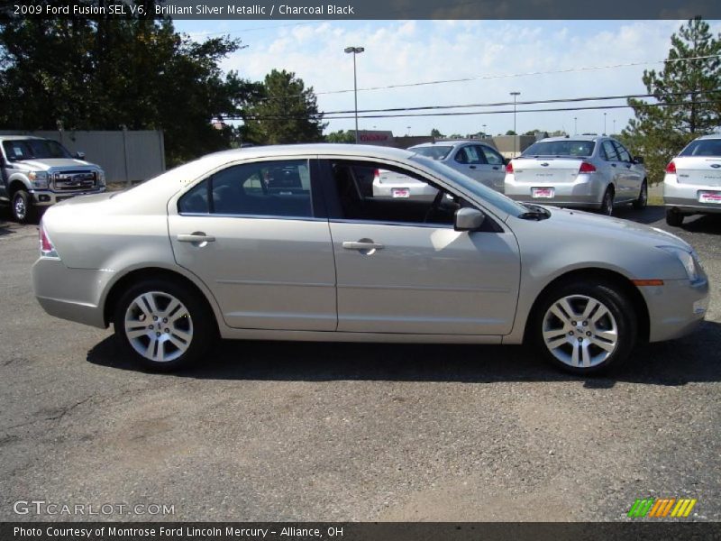 Brilliant Silver Metallic / Charcoal Black 2009 Ford Fusion SEL V6