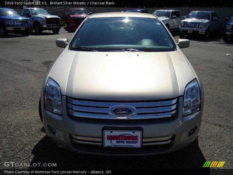 Brilliant Silver Metallic / Charcoal Black 2009 Ford Fusion SEL V6