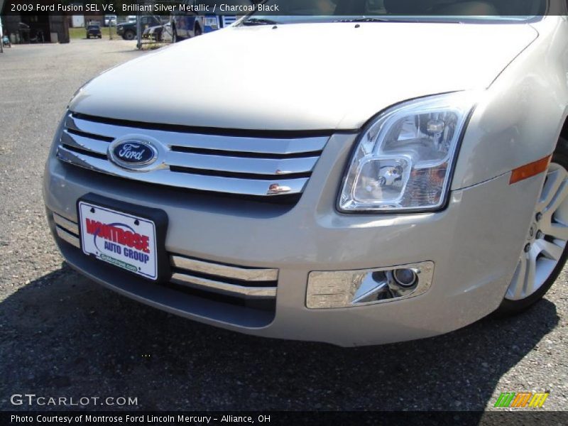 Brilliant Silver Metallic / Charcoal Black 2009 Ford Fusion SEL V6