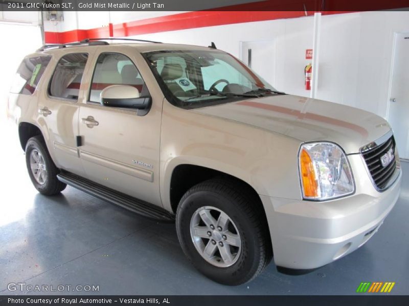 Gold Mist Metallic / Light Tan 2011 GMC Yukon SLT