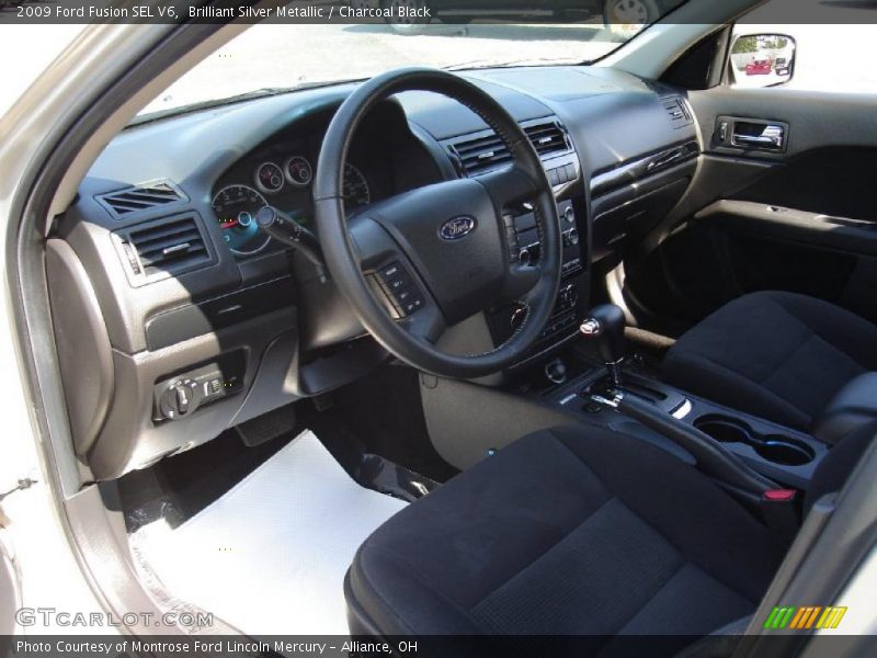 Brilliant Silver Metallic / Charcoal Black 2009 Ford Fusion SEL V6