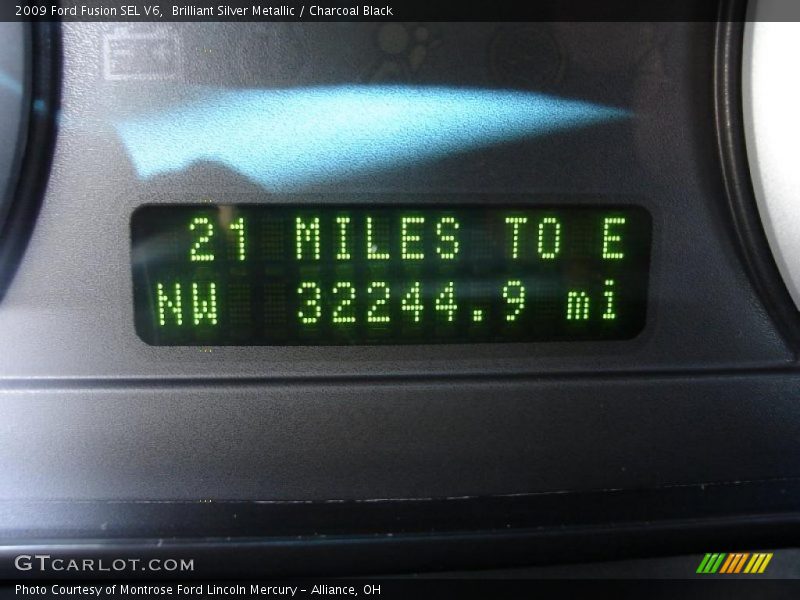 Brilliant Silver Metallic / Charcoal Black 2009 Ford Fusion SEL V6
