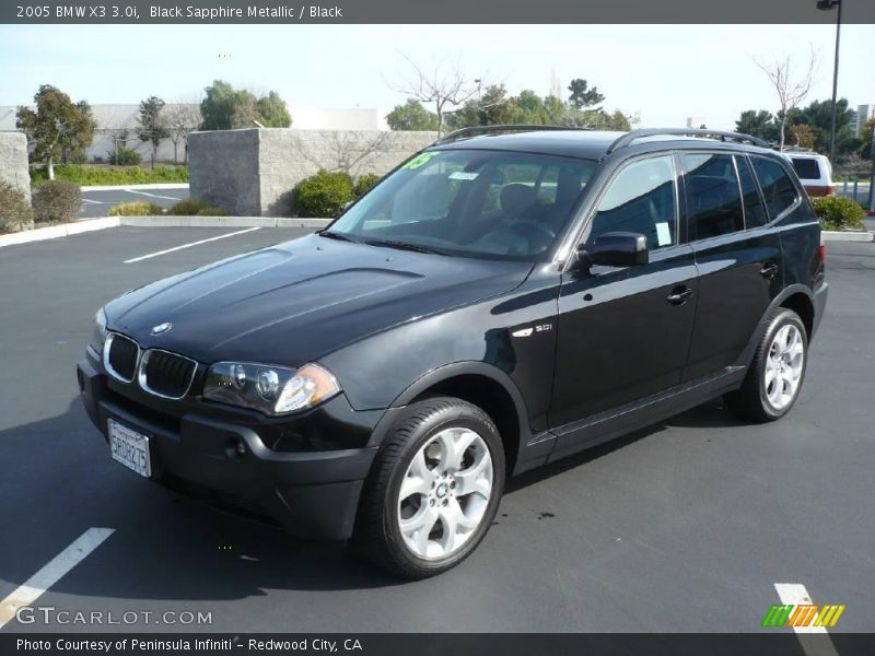 Black Sapphire Metallic / Black 2005 BMW X3 3.0i