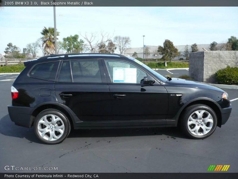Black Sapphire Metallic / Black 2005 BMW X3 3.0i