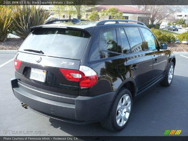 Black Sapphire Metallic / Black 2005 BMW X3 3.0i