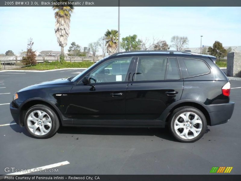 Black Sapphire Metallic / Black 2005 BMW X3 3.0i