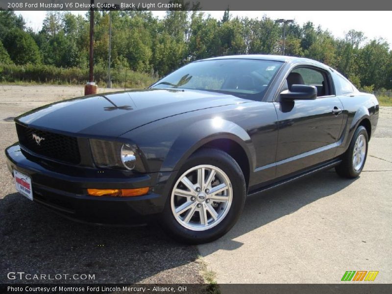Black / Light Graphite 2008 Ford Mustang V6 Deluxe Coupe