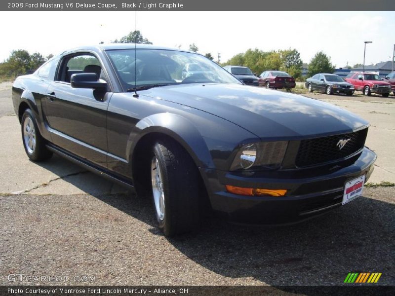 Black / Light Graphite 2008 Ford Mustang V6 Deluxe Coupe