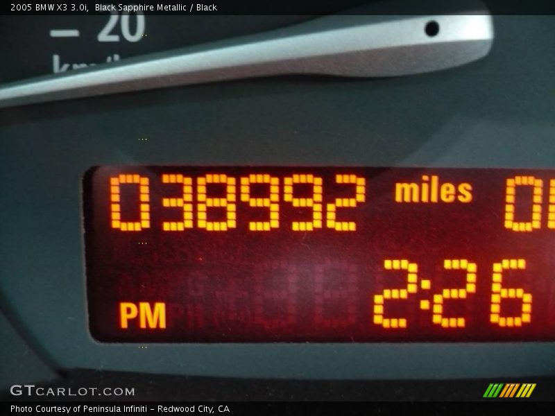 Black Sapphire Metallic / Black 2005 BMW X3 3.0i