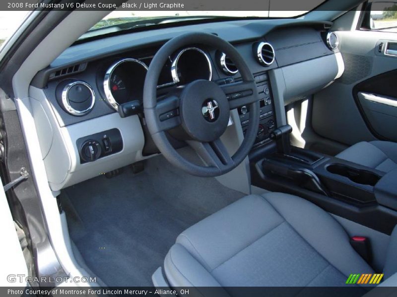 Black / Light Graphite 2008 Ford Mustang V6 Deluxe Coupe