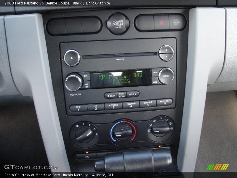 Black / Light Graphite 2008 Ford Mustang V6 Deluxe Coupe