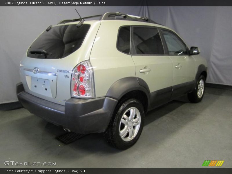 Desert Sage Metallic / Beige 2007 Hyundai Tucson SE 4WD