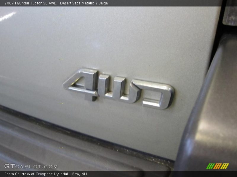 Desert Sage Metallic / Beige 2007 Hyundai Tucson SE 4WD