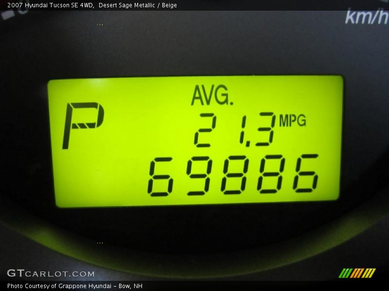 Desert Sage Metallic / Beige 2007 Hyundai Tucson SE 4WD