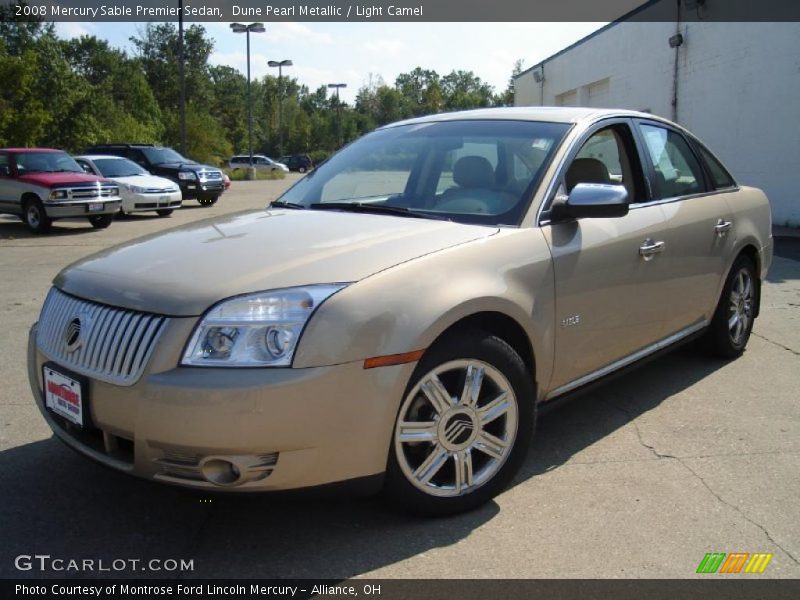 Dune Pearl Metallic / Light Camel 2008 Mercury Sable Premier Sedan