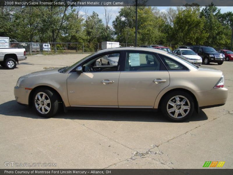 Dune Pearl Metallic / Light Camel 2008 Mercury Sable Premier Sedan
