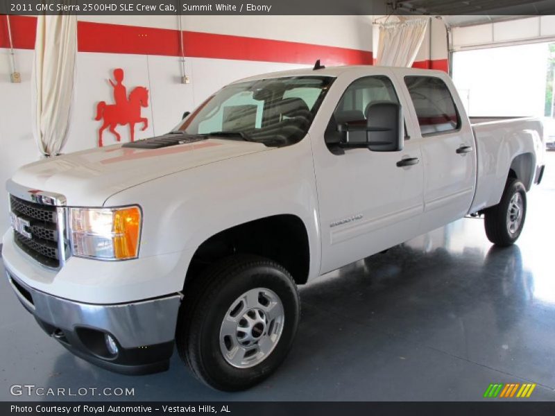 Summit White / Ebony 2011 GMC Sierra 2500HD SLE Crew Cab