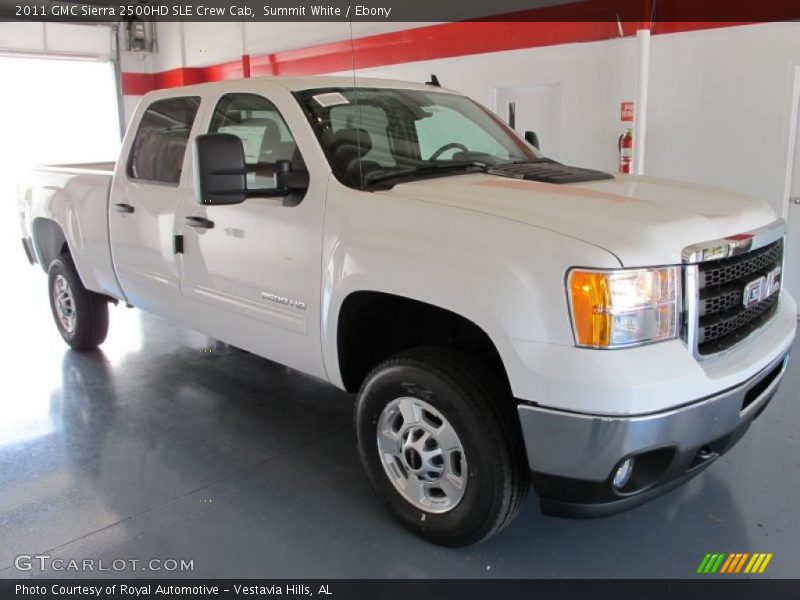 Summit White / Ebony 2011 GMC Sierra 2500HD SLE Crew Cab
