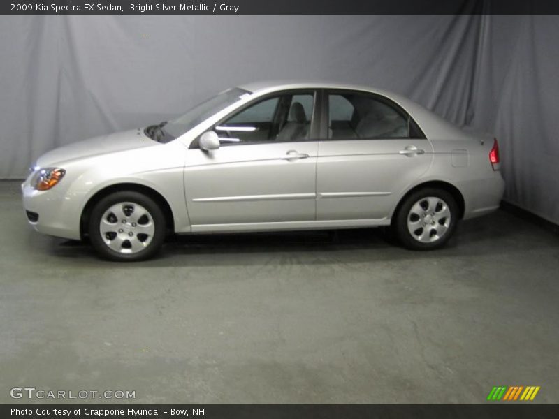 Bright Silver Metallic / Gray 2009 Kia Spectra EX Sedan
