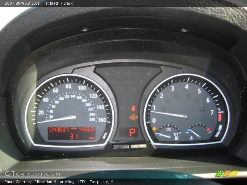 Jet Black / Black 2007 BMW X3 3.0si