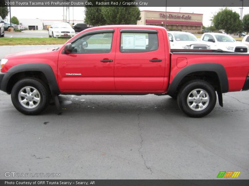 Radiant Red / Graphite Gray 2008 Toyota Tacoma V6 PreRunner Double Cab