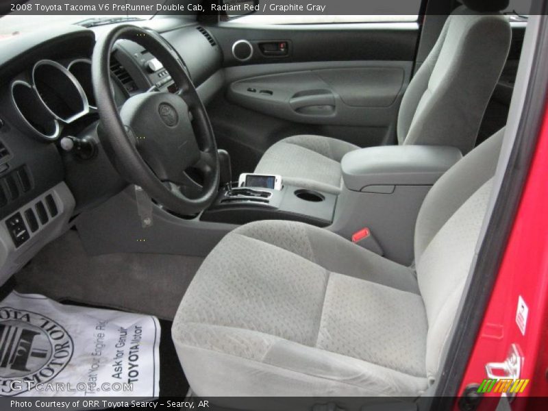 Radiant Red / Graphite Gray 2008 Toyota Tacoma V6 PreRunner Double Cab
