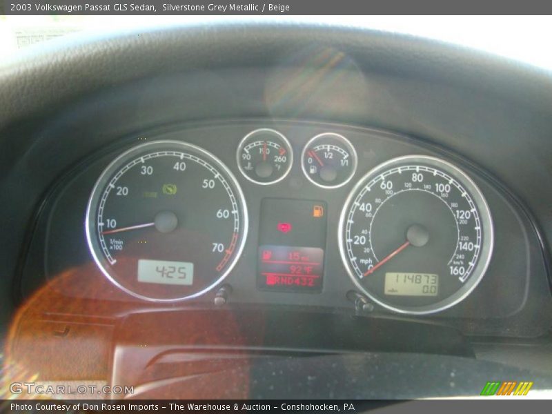 Silverstone Grey Metallic / Beige 2003 Volkswagen Passat GLS Sedan