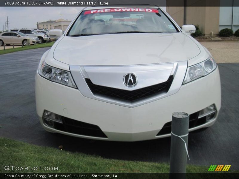 White Diamond Pearl / Taupe 2009 Acura TL 3.7 SH-AWD