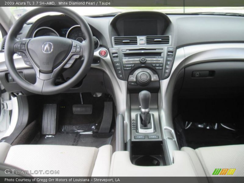 White Diamond Pearl / Taupe 2009 Acura TL 3.7 SH-AWD