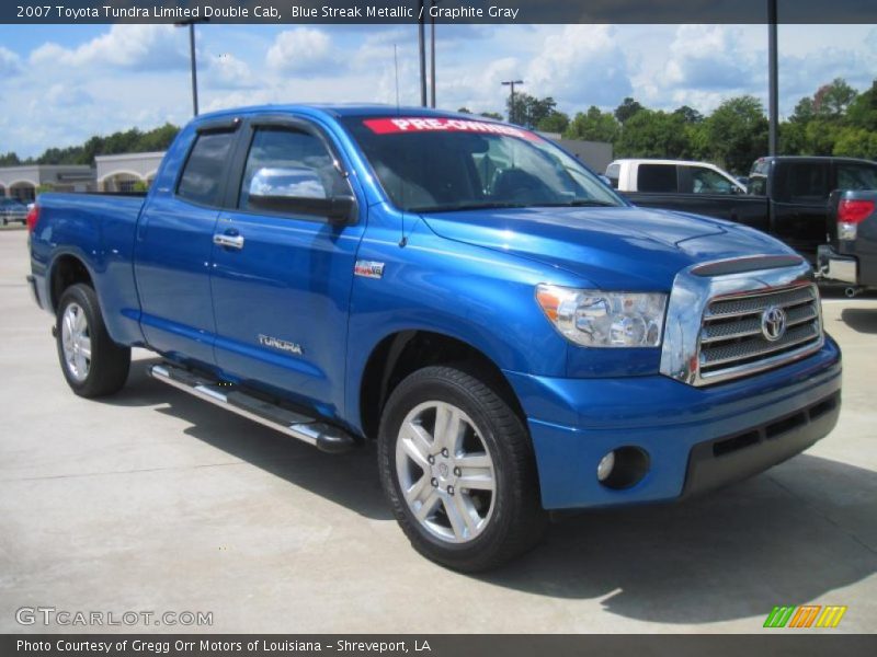 Blue Streak Metallic / Graphite Gray 2007 Toyota Tundra Limited Double Cab