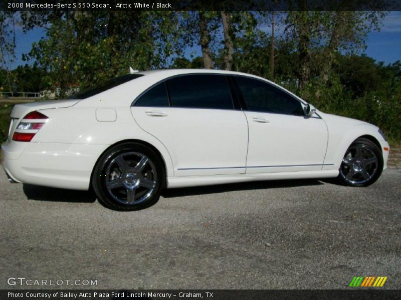 Arctic White / Black 2008 Mercedes-Benz S 550 Sedan