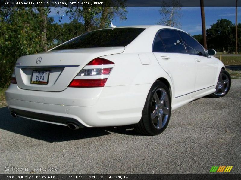 Arctic White / Black 2008 Mercedes-Benz S 550 Sedan
