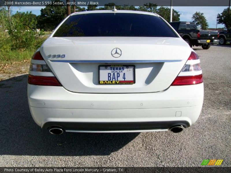 Arctic White / Black 2008 Mercedes-Benz S 550 Sedan