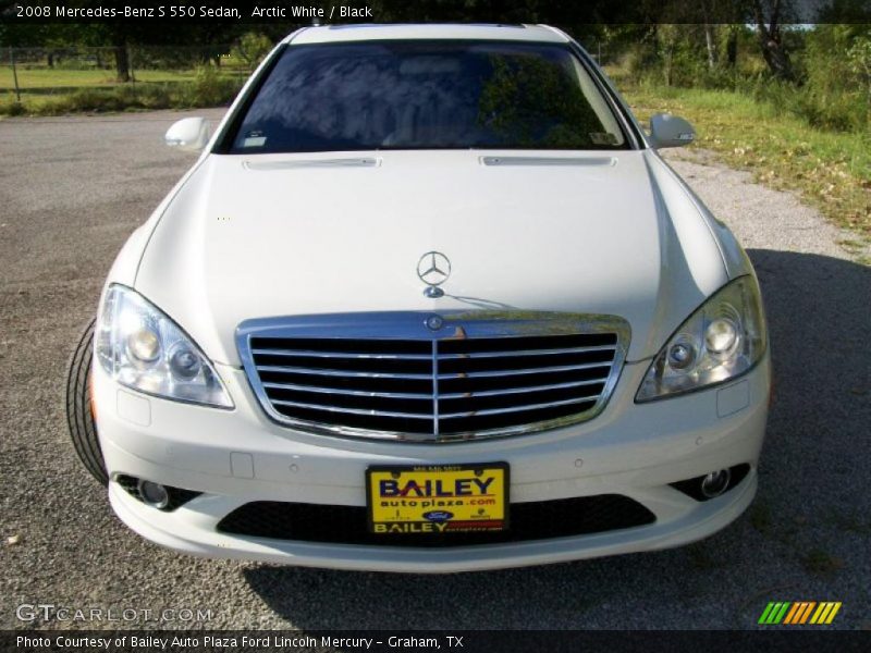 Arctic White / Black 2008 Mercedes-Benz S 550 Sedan