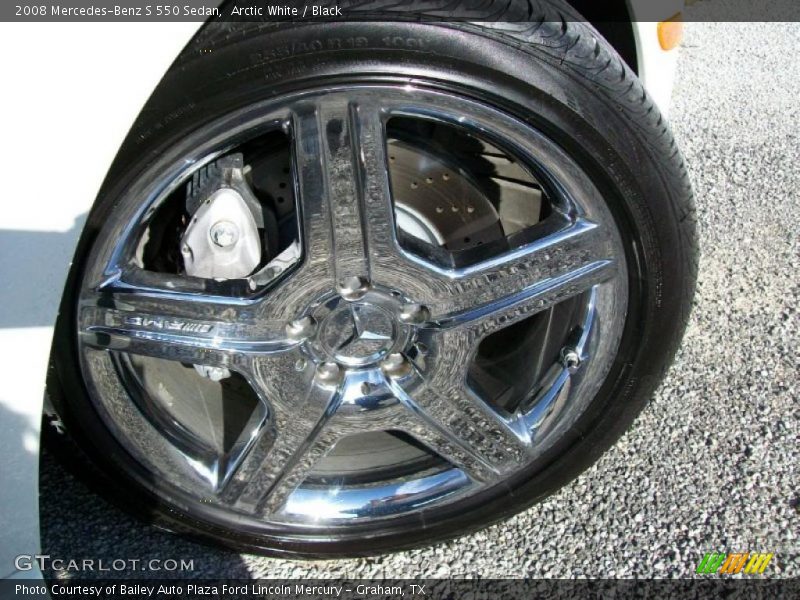 Arctic White / Black 2008 Mercedes-Benz S 550 Sedan